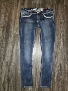 Hydraulic Women's Navy Skinny Jeans with Faded Wash 13/14